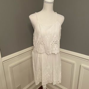 White Eyelet Dress Romeo + Juliet Couture Sz M